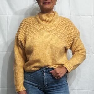 Free People Carmel Heather Bradley Pullover Turtleneck Sweater Sz M